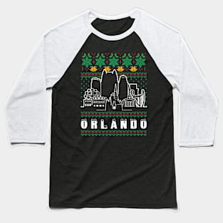 Orlando Florida Ugly Christmas Baseball T-Shirt